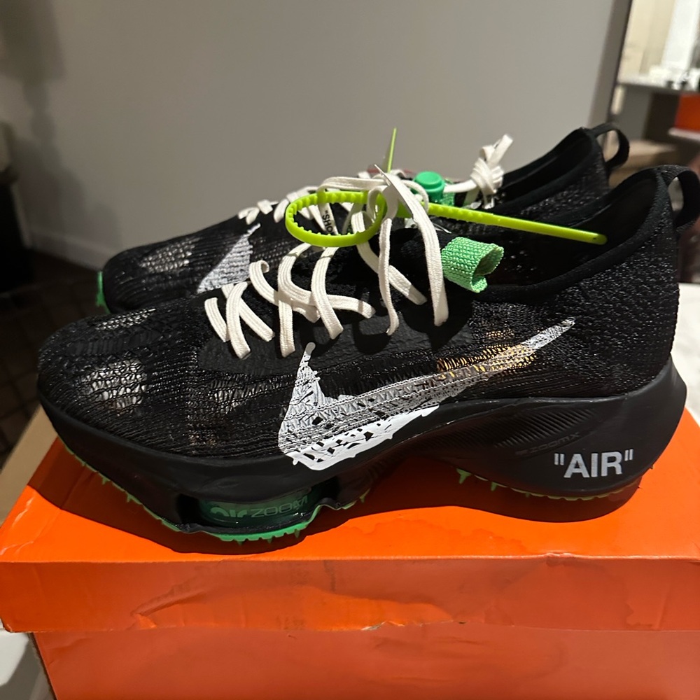 Nike / Off White Black and Green Sneakers